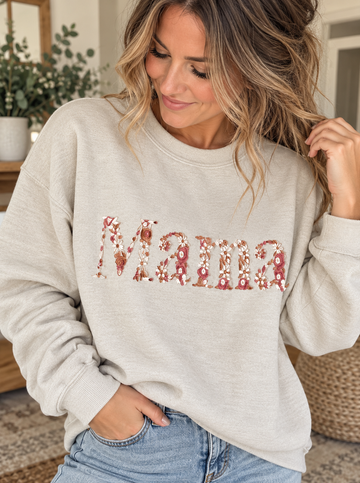 Mama Floral Neutral Sweatshirt