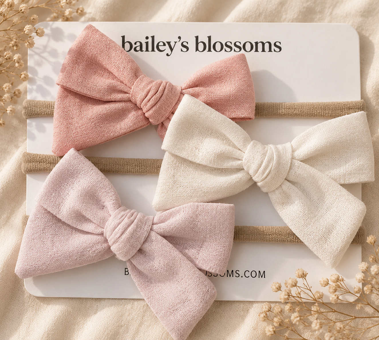 Blush & Bloom Headbands (3 Pack)