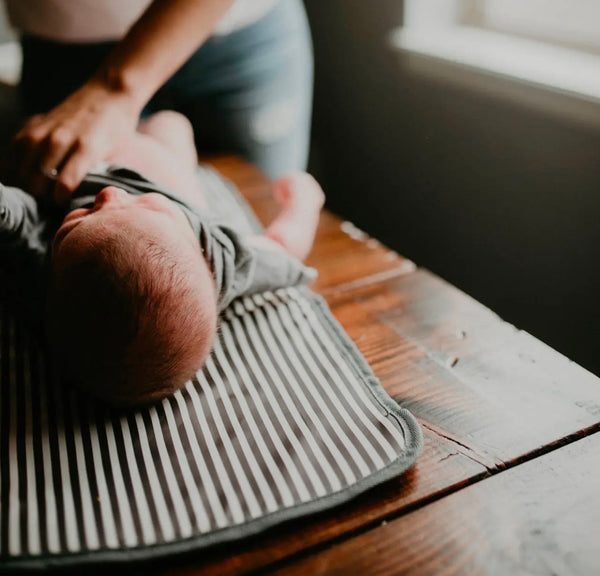 Striped On-the-Go Changing Pad