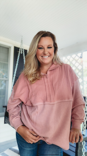 Ready or Not Waffle Pullover
