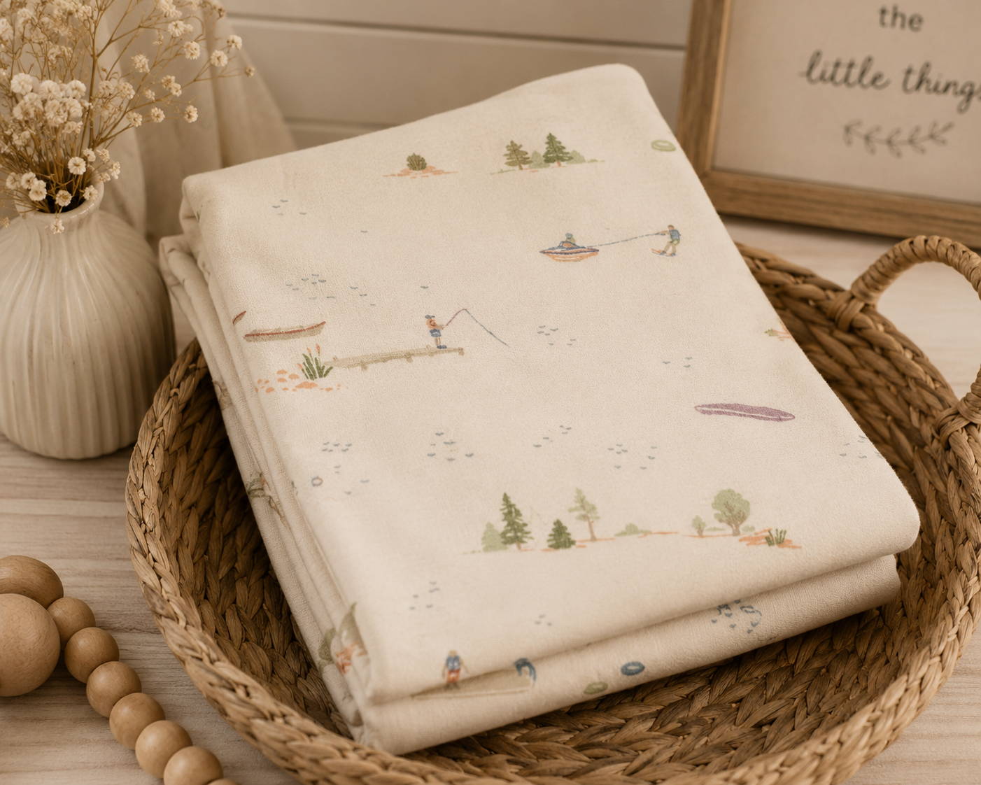 Little Lake Days Swaddle Blanket 🎣